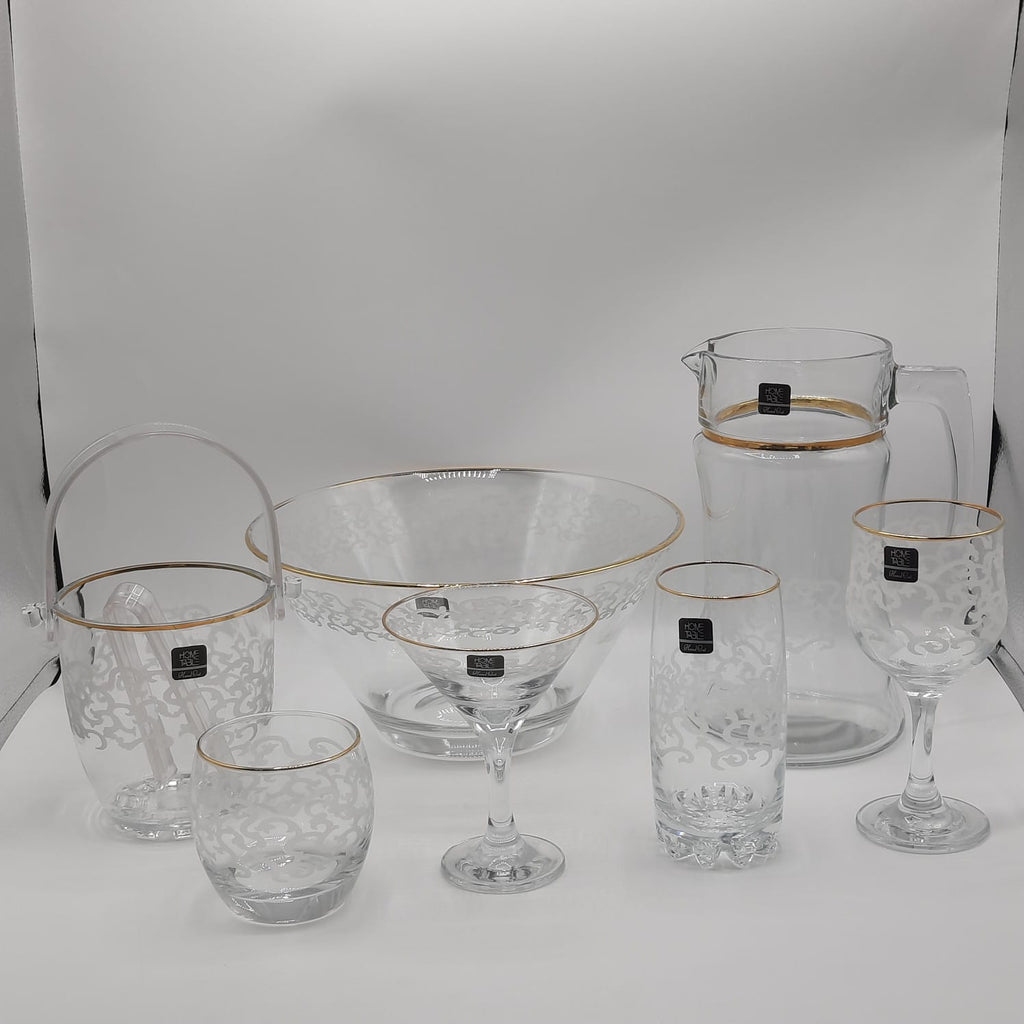 Classy Monte Carlo Crystal Drinkware Cool Set - 28 Pcs