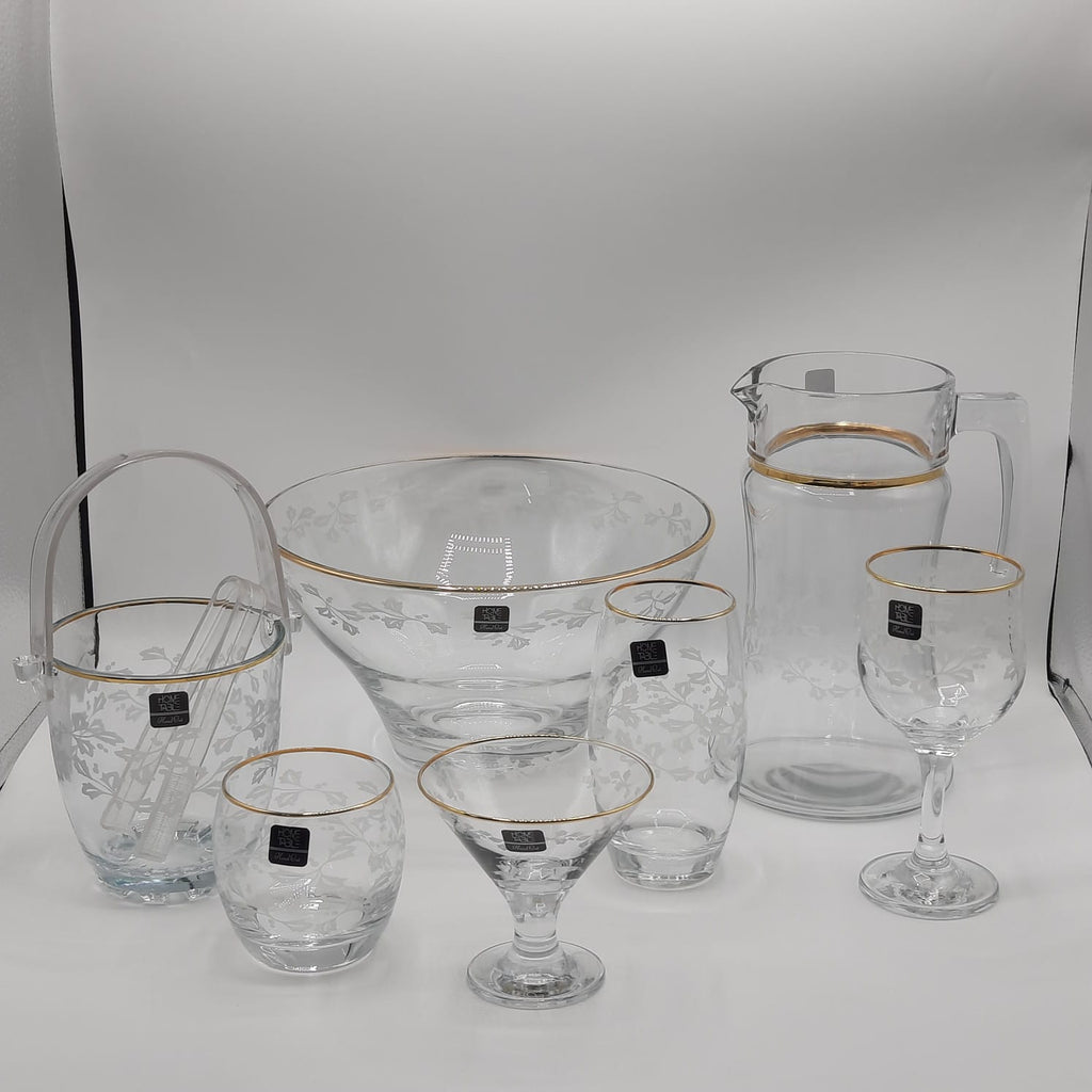 Glamorous Monte Carlo Crystal Drinkware Cool Set - 28 Pcs