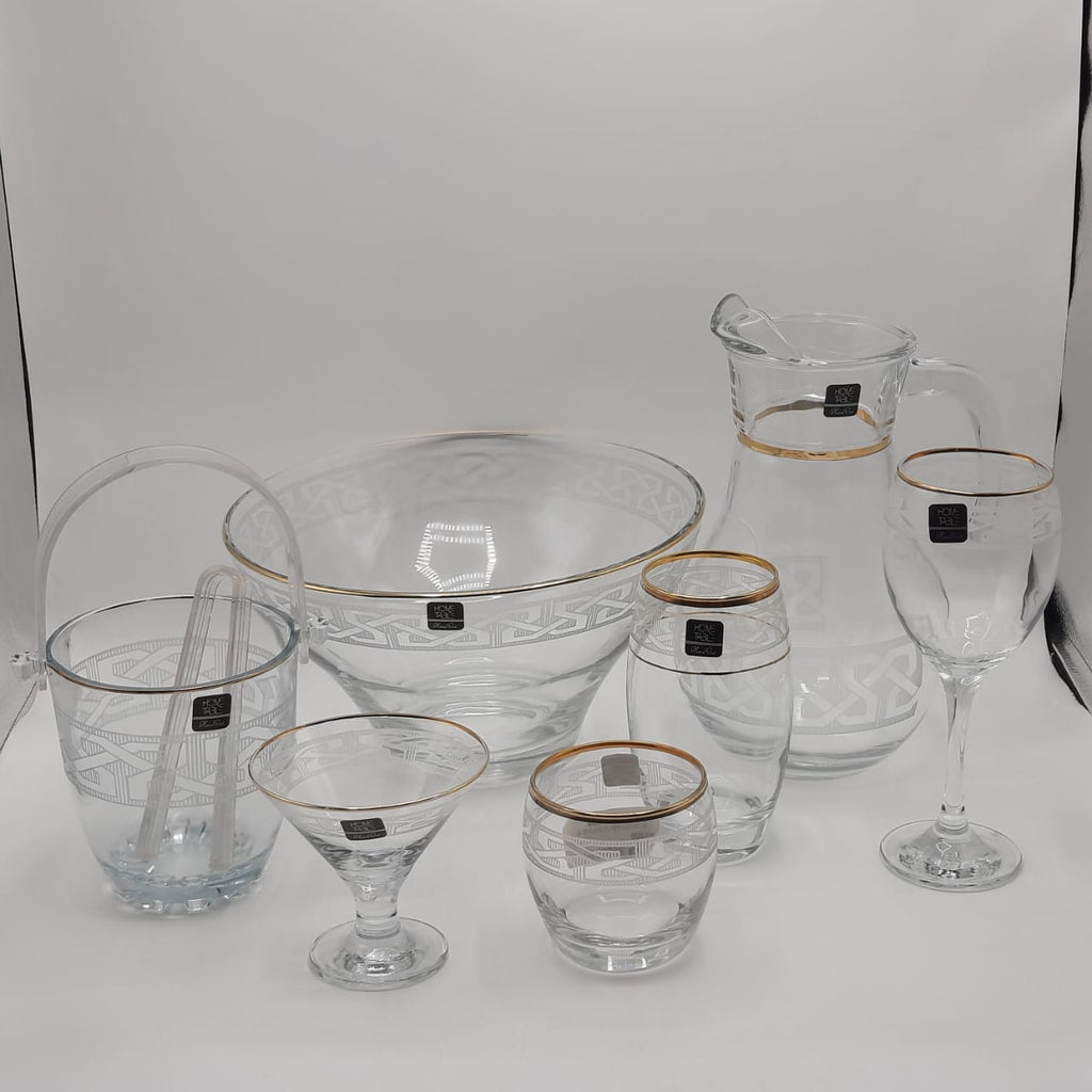 Deluxe Monte Carlo Crystal Drinkware Cool Set - 28 Pcs