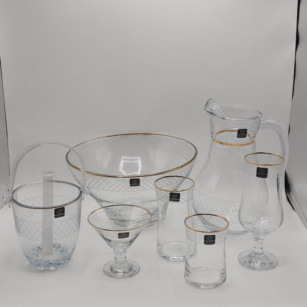 Sophisticated Monte Carlo Crystal Drinkware Cool Set - 28 Pcs