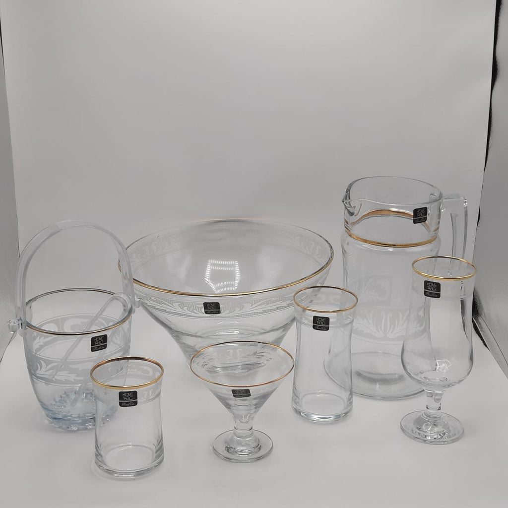 Chic Monte Carlo Crystal Drinkware Cool Set - 28 Pcs