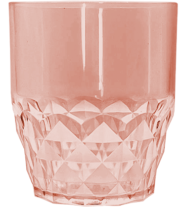 Acrylic Frosted Diamond 340 ml Glass 1pc