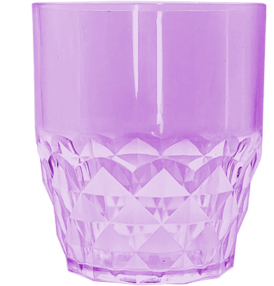 Acrylic Frosted Diamond 340 ml Glass 1pc