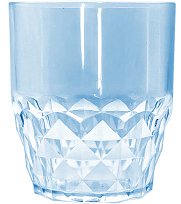 Acrylic Frosted Diamond 340 ml Glass 1pc