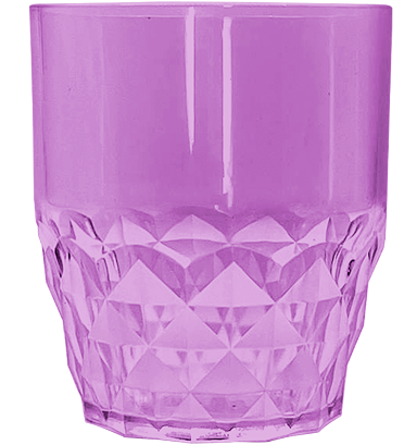 Acrylic Frosted Diamond 340 ml Glass 1pc