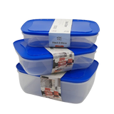 H&T Storage Square Box 3Pc Set (2.65+3.45+5 Ltr)