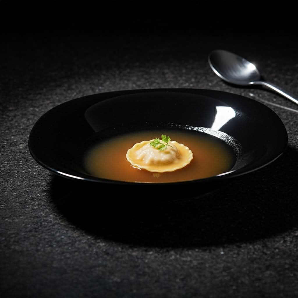 Opal Black Soup Plate