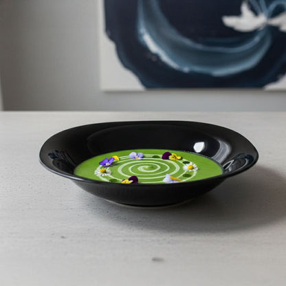 Opal Black Soup Plate