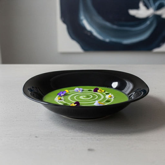 Opal Black Soup Plate