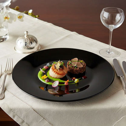 Opal Black Dessert Plate