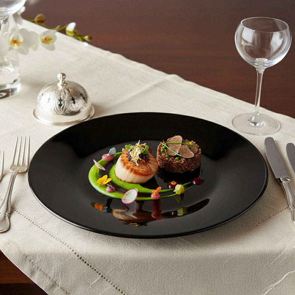 Opal Black Serving Plate