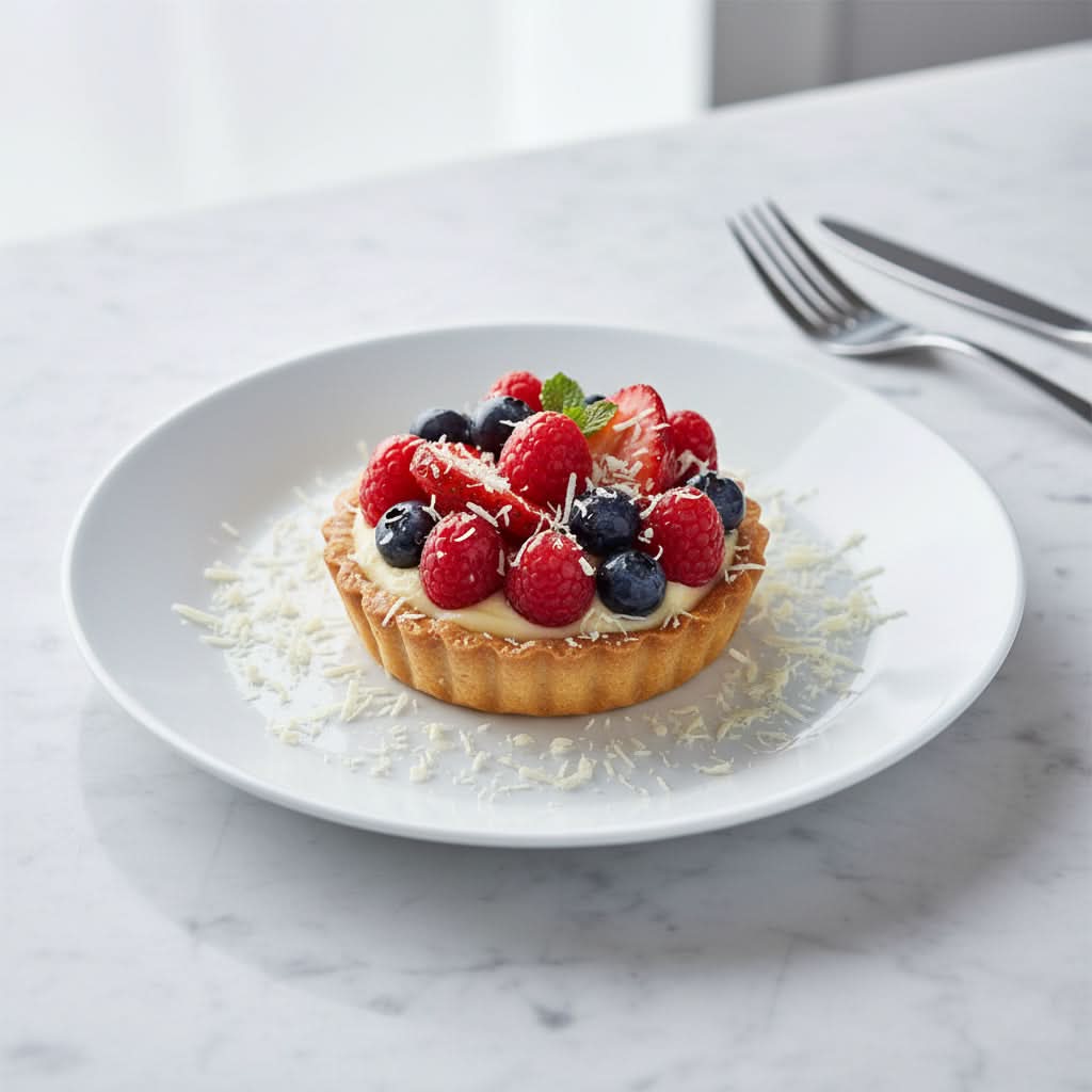 Opal White Dessert Plate