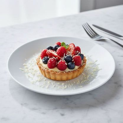 Opal White Dessert Plate