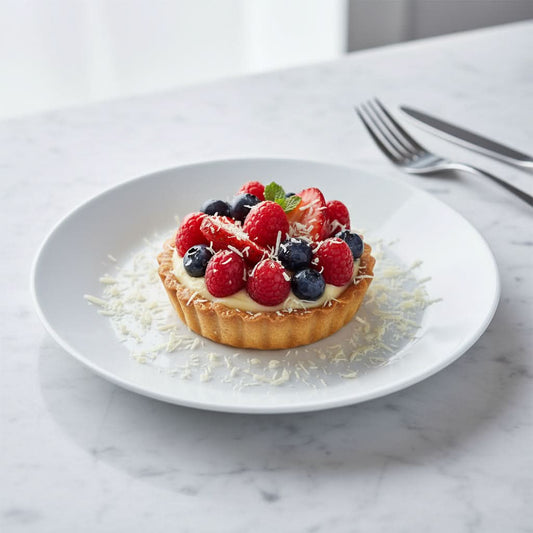 Opal White Dessert Plate