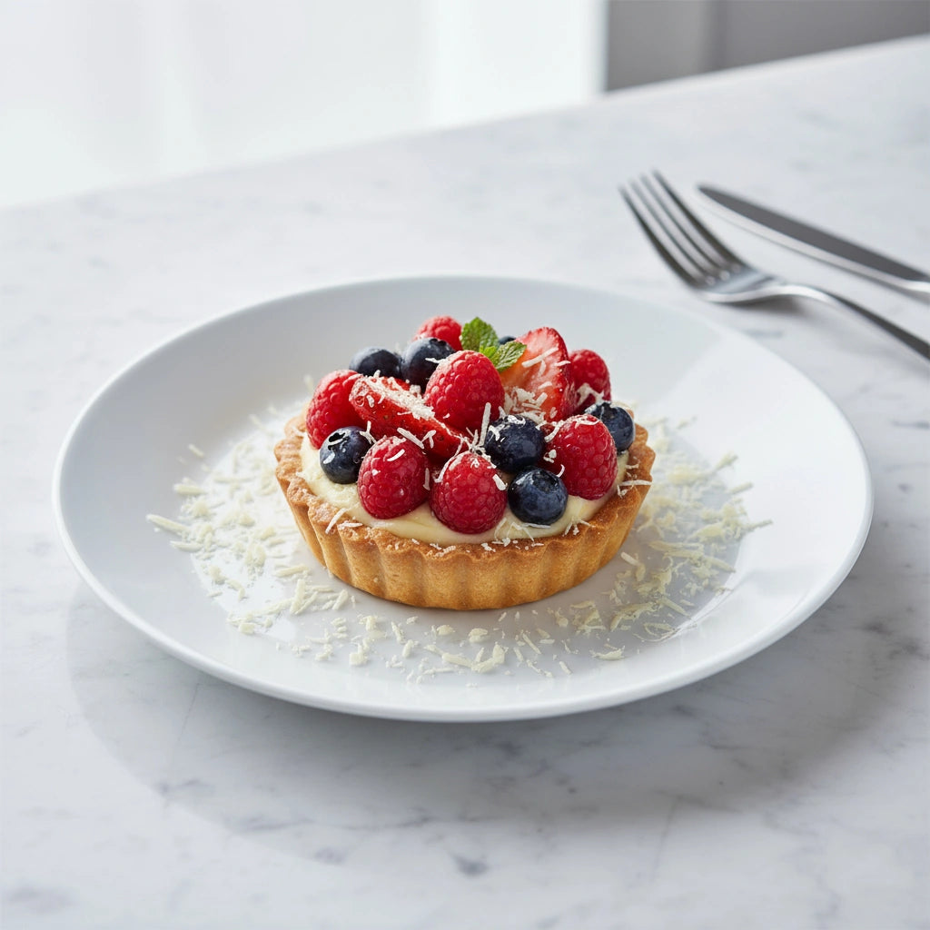 Opal White Dessert Plate