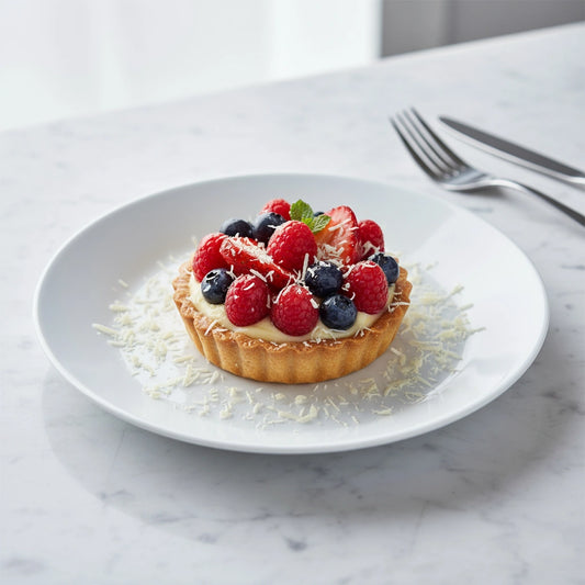 Opal White Dessert Plate