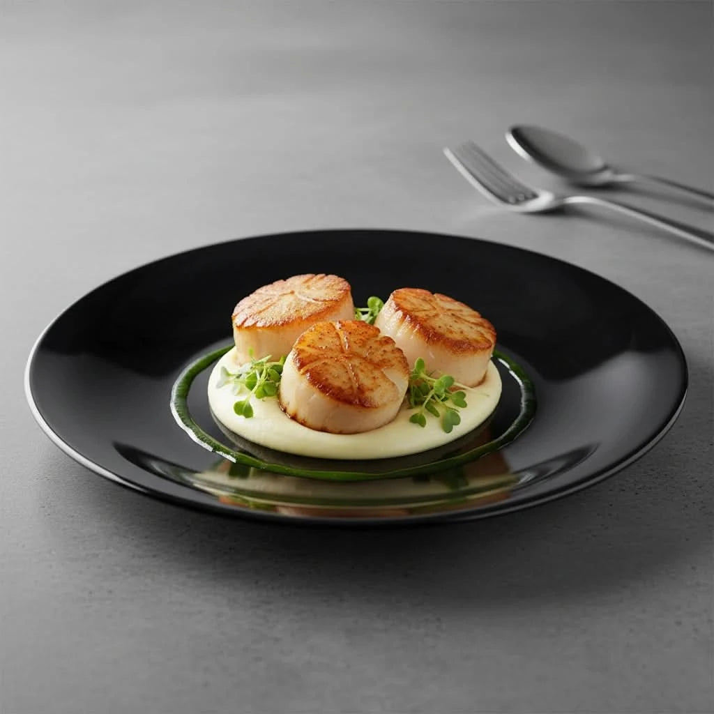 Opal Black Dessert Plate