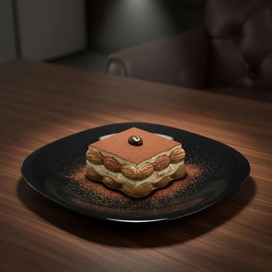 Opal Black Dessert Plate