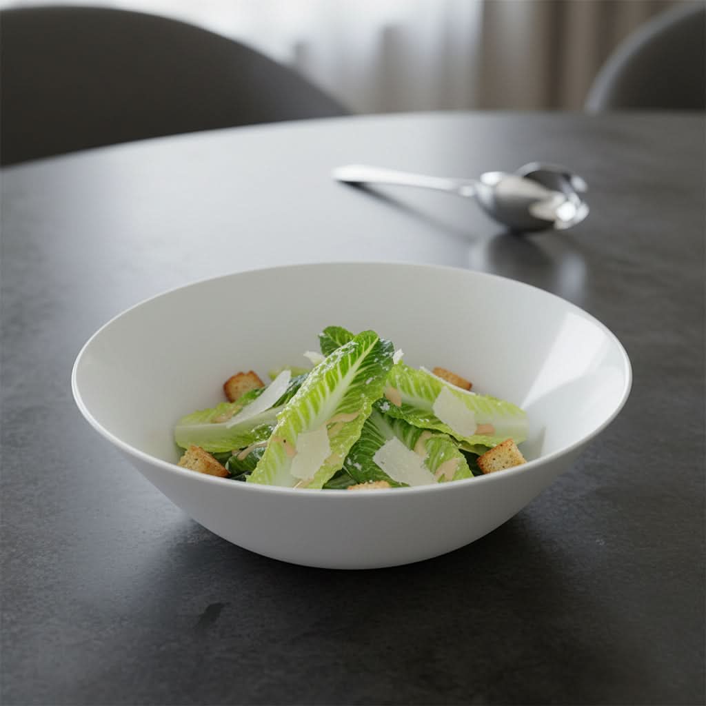 Opal White Salad Bowl