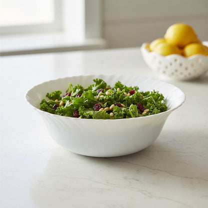 Opal White Salad Bowl