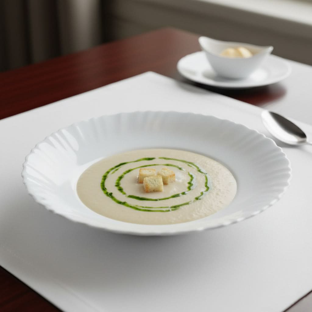 Opal White Soup Plate