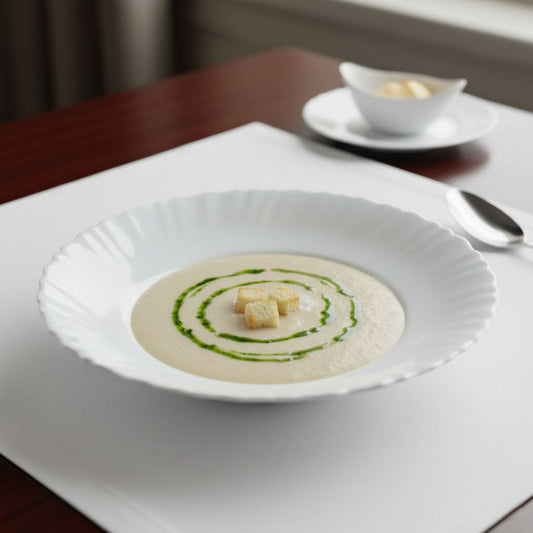 Opal White Soup Plate