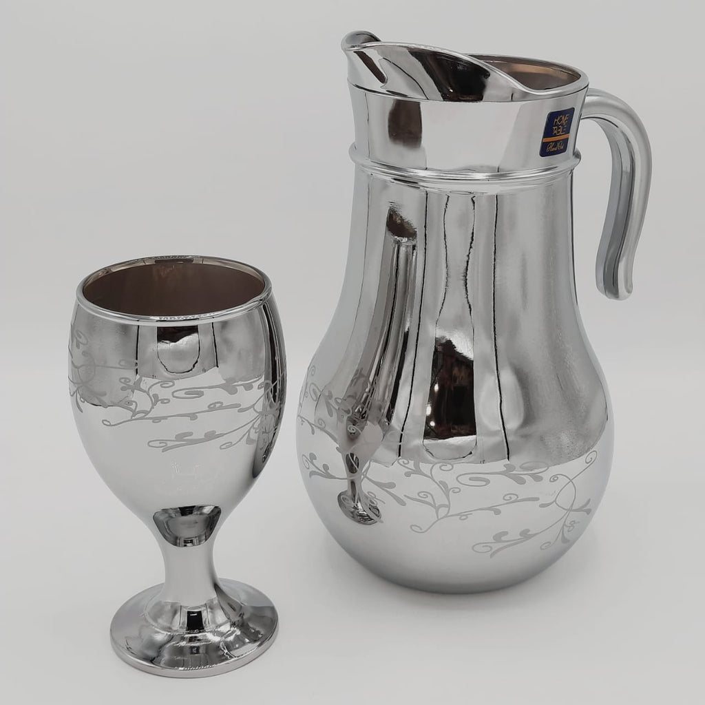 Leaves Design Nova Silver Wine Water Set