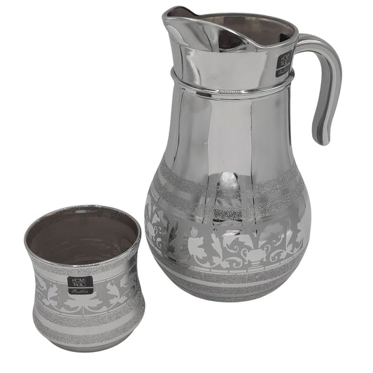 Frostline Leaf Jug Glass Set with DOF glass-7 PC (Glassware)