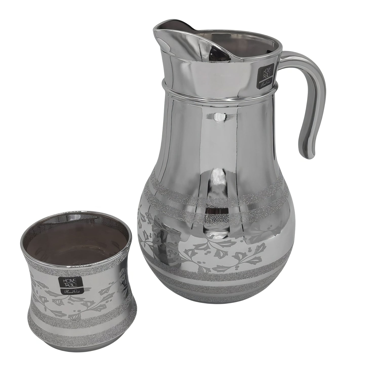 Frost Fern Jug Glass Set with DOF glass-7 PC (Glassware)