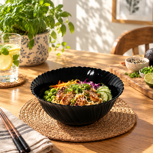 Opal Black 8" Salad Bowl 1 pc