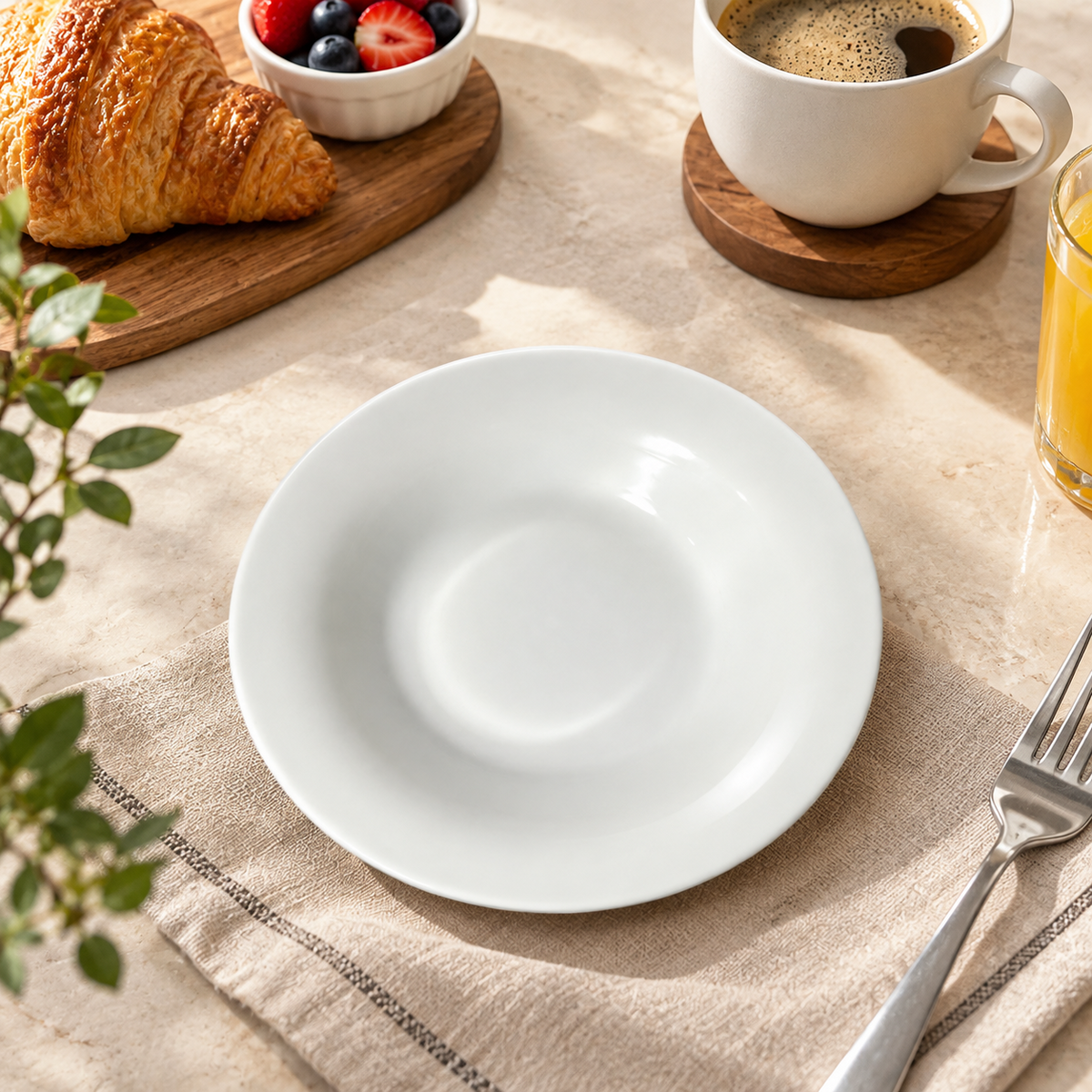 Opal White 8" Soup Plate 1 pc