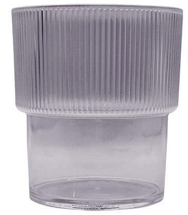 Acrylic Frosted Stackable 335 ml Glass 1pc