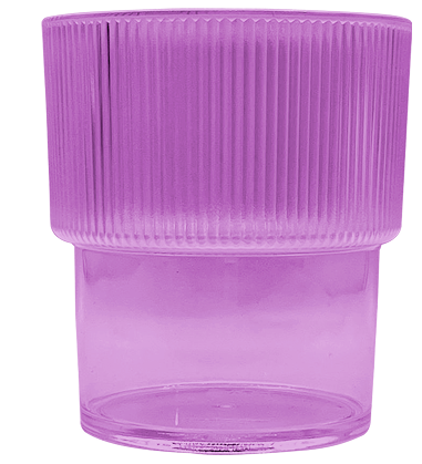 Acrylic Frosted Stackable 335 ml Glass 1pc