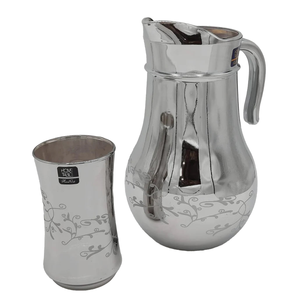 Leaves Silver Hb Water Set (Glass)