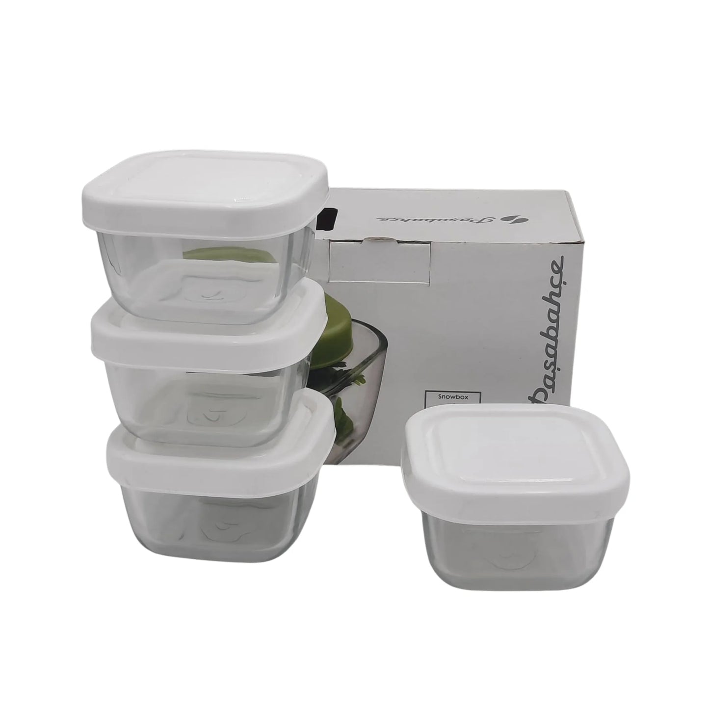 Pasabahce Fashionable Snow Box Bowl 4Pc