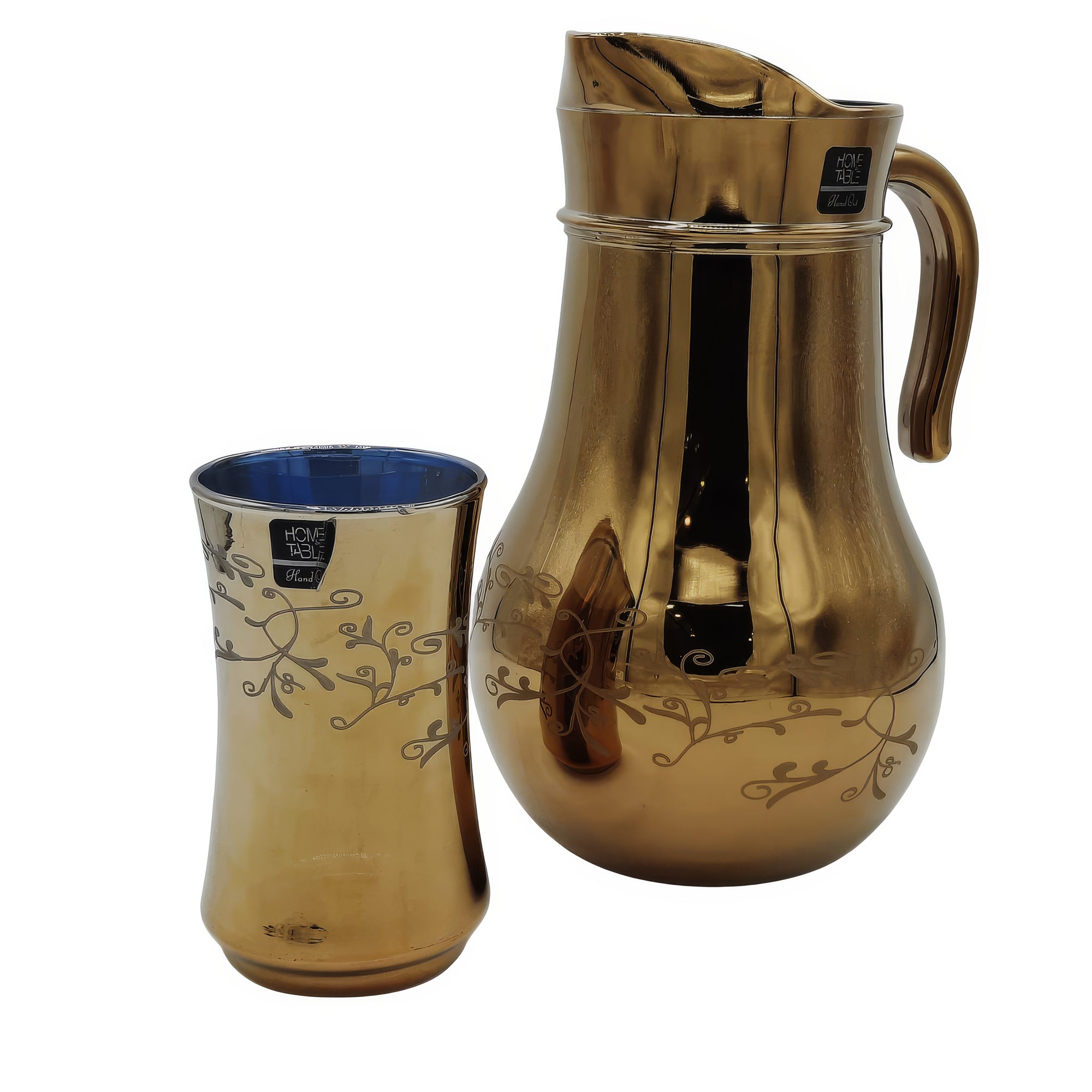 Luxury Golden Jug Glass Set with HB glass (Glassware)
