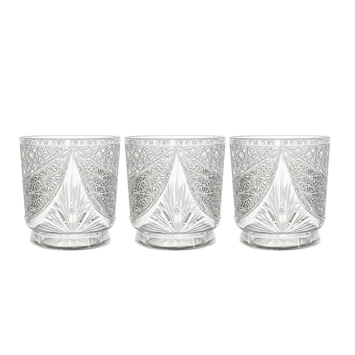 PETAL CRYSTAL GLASS DOF 3PC