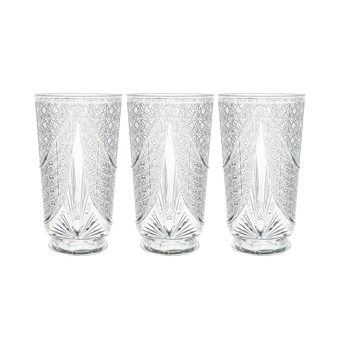 PETAL CRYSTAL GLASS HB 3PC