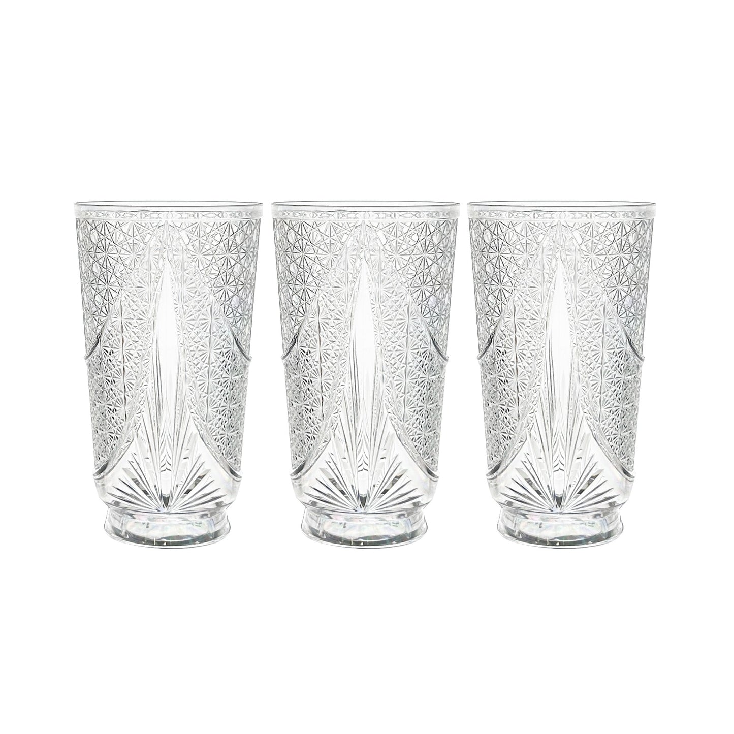 PETAL CRYSTAL GLASS HB 3PC