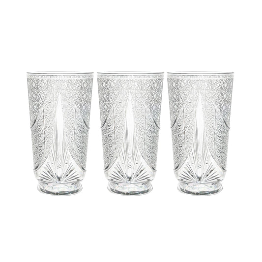 PETAL CRYSTAL GLASS HB 3PC