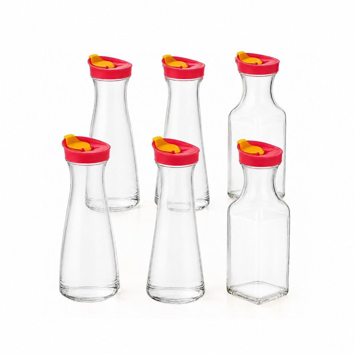 Flex Fridge Hydration Pack – 6-Pc Transparent Water Bottles (1L)
