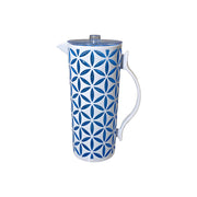 Flower Cut Double Colour White+Blue Jug 1.8L