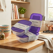 H&T Storage Rectangular Box 3Pc Set(1Ltr*3)