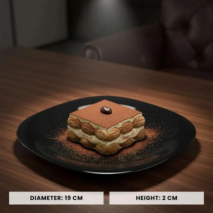 Opal Black Dessert Plate