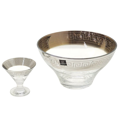 Venezia Golden Crystal Ice Cream Set – 7 Pcs