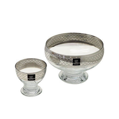 Venezia Silver Mist Ice Cream Set – 7 Pcs