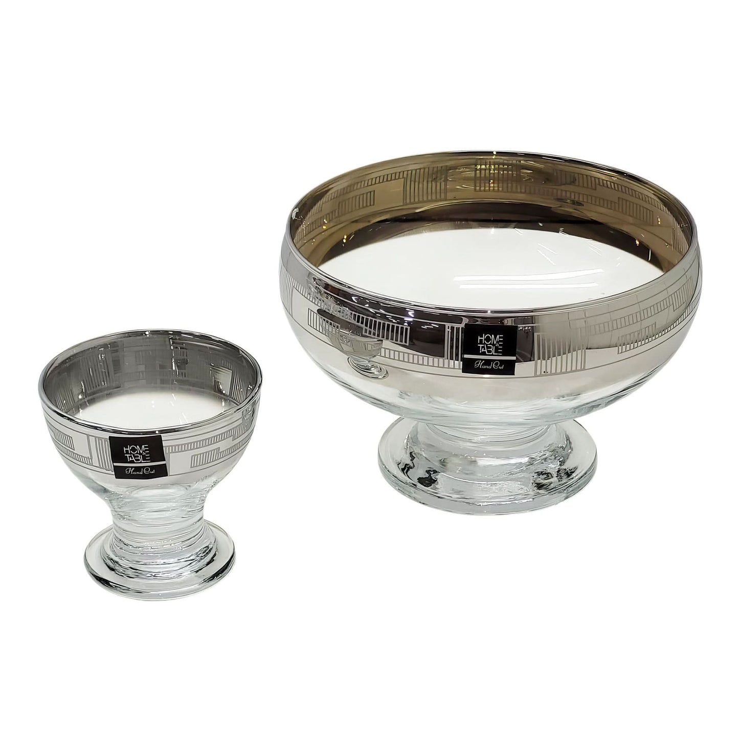 enezia Silver Opulence Dessert Set – 7 Pcs