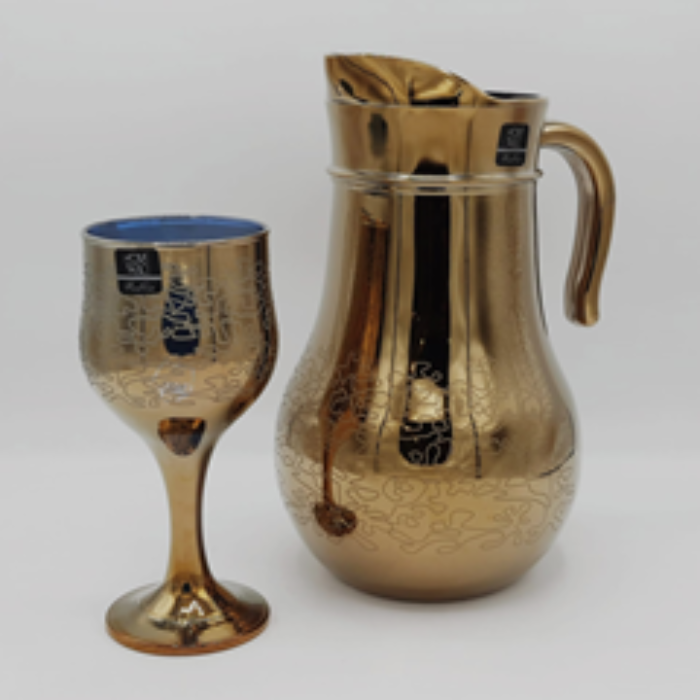 Western Nova Golden Wine Water Set (Glass)