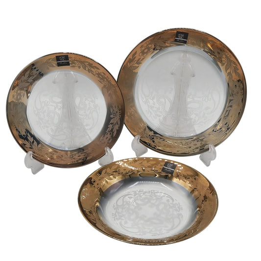 Royal Gold Slice Plate Set 18 PCS