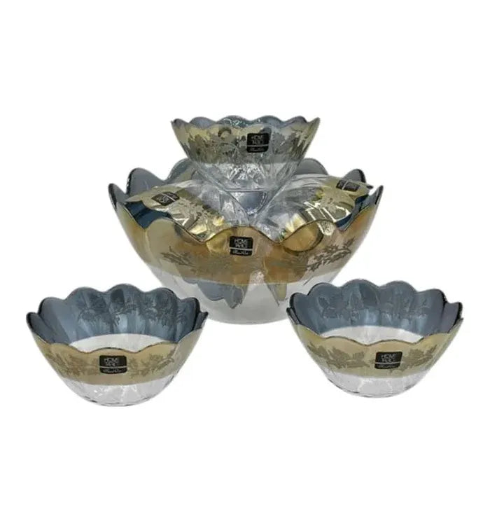 Stylish Hasir Golden Fruit Set 7Pc (Glass)